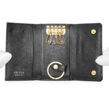 Prada Black Saffiano Key Holder Accessories Prada
