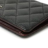 Chanel Black Quilted Caviar Yen Wallet