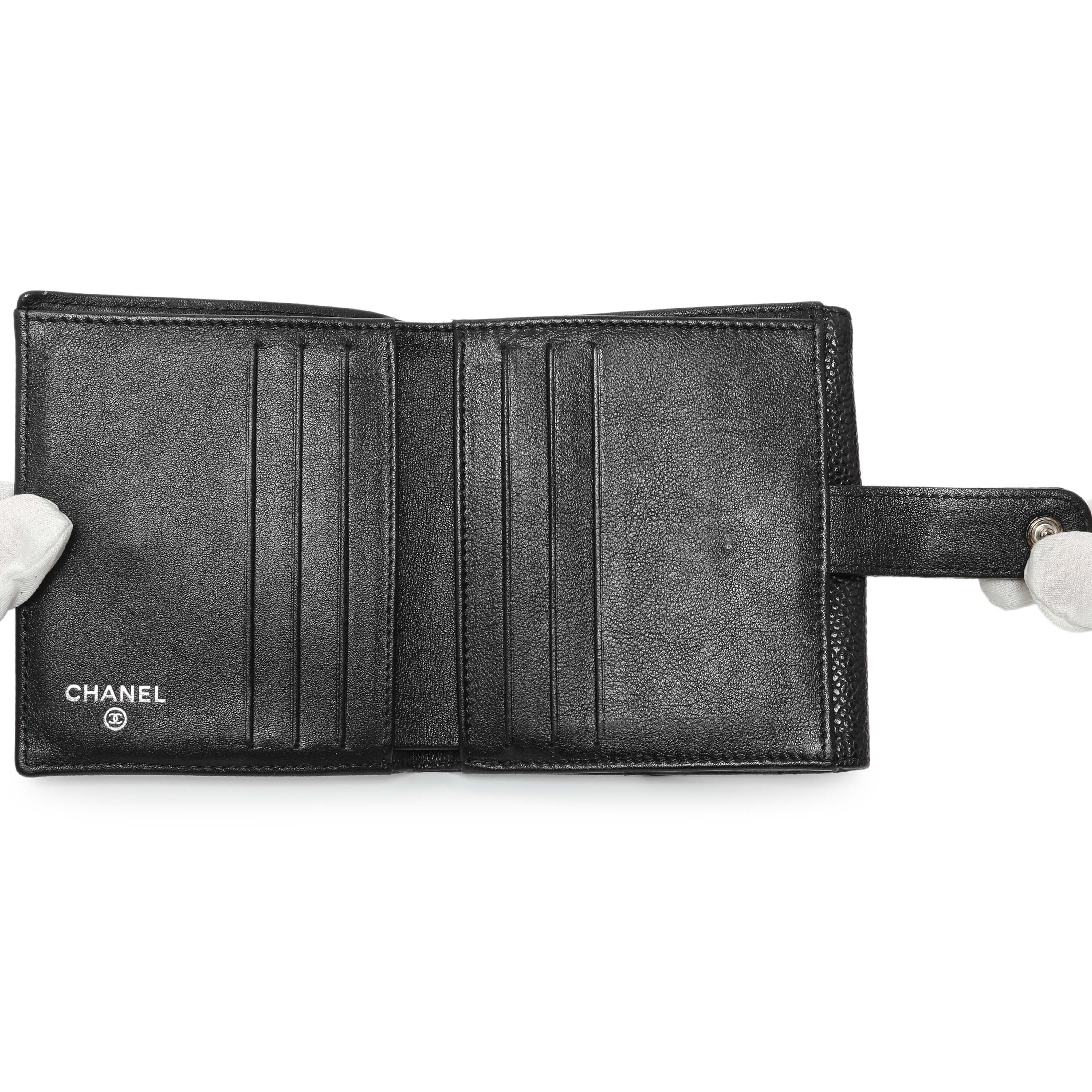Chanel Black Caviar Timeless CC Compact Wallet – Modaselle Chanel Black Caviar Timeless CC Compact Wallet – Modaselle