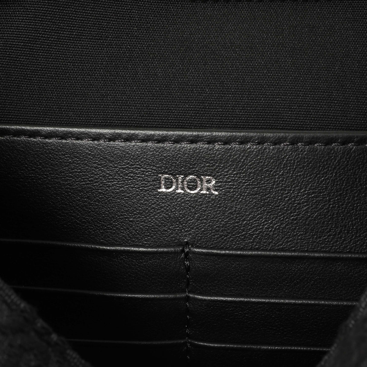 Christian Dior Black Oblique A5 Triangle Pouch