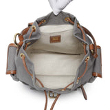 Miu Miu Grey Canvas Backpack Handbags Miu Miu