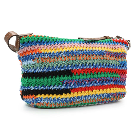 Miu Miu Multicolor Fabric Crochet Pouch Handbags Miu Miu