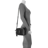 Saint Laurent Black Calfskin Matelasse Monogram Lou Camera Bag Handbags Saint Laurent