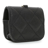 Chanel Black Quilted Caviar Airpod Pro Holder Accessories Chanel