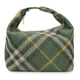 -6 items Thur Aug 20 ⬆️-Burberry Green Canvas Knitted Check Peg Medium Duffle Bag Handbags Burberry