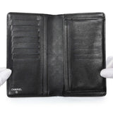 Chanel Black Calfskin Wild Stitch Wallet Accessories Chanel