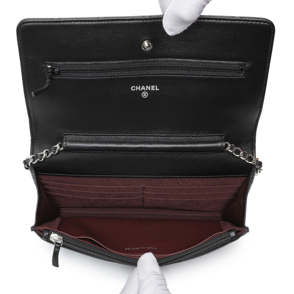 Chanel Black Quilted Lambskin Wallet on Chain Handbags Chanel