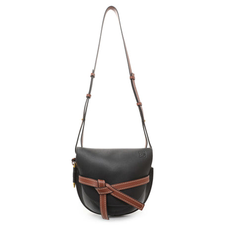 Loewe Black Grained Calfskin Small Gate Crossbody Bag Handbags Loewe