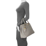 Prada Taupe Saffiano Lux Parabole Tote
