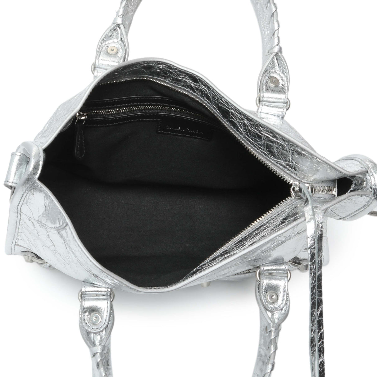 Balenciaga Silver Agneau Small Le City Handbags Balenciaga