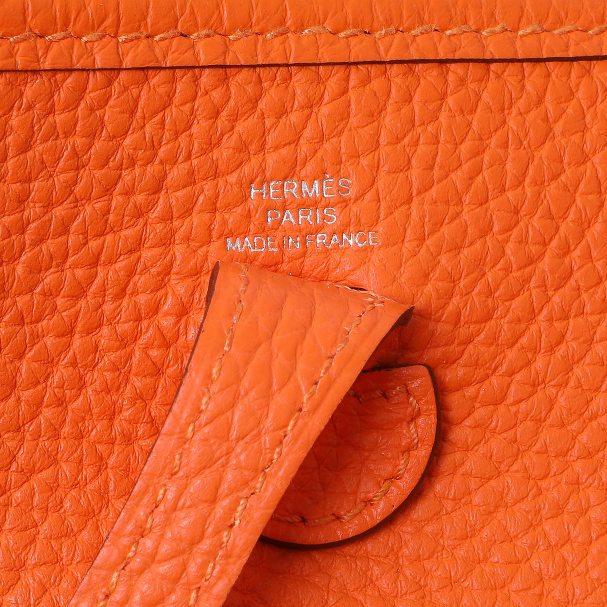 Hermes Orange Clemence Evelyne TPM Handbags Hermes