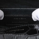 Saint Laurent Calfskin Crocodile Embossed Small Classic Monogram Kate Satchel Handbags Saint Laurent