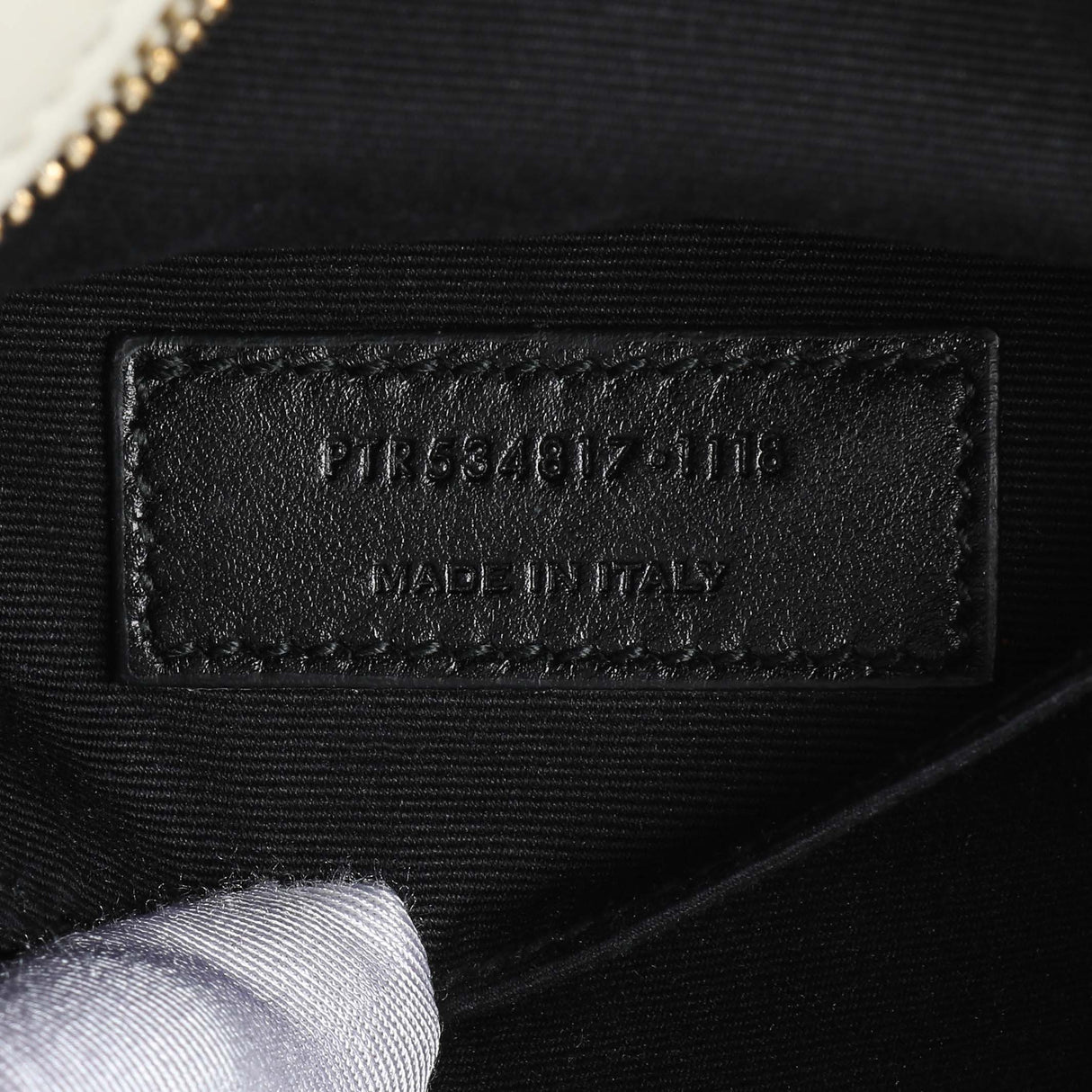 Saint Laurent White Grain De Poudre Uptown Baby Pouch Accessories Saint Laurent