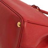 Prada Red Saffiano Small Galleria Double Zip Tote