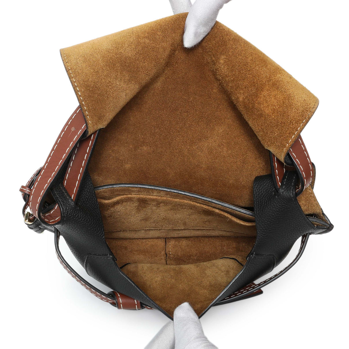 Loewe Black Grained Calfskin Small Gate Crossbody Bag Handbags Loewe