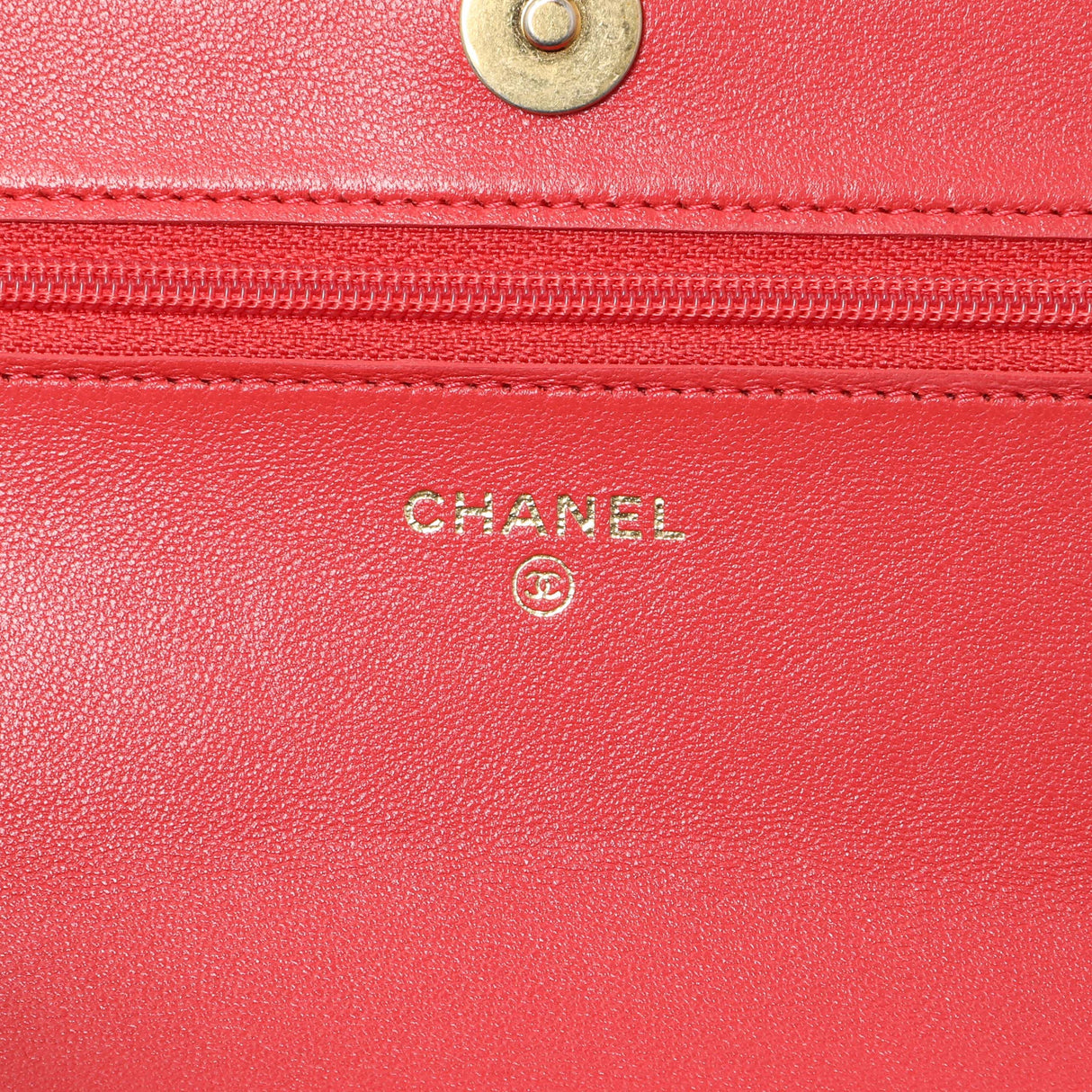 Chanel Red Lambskin Quilted Chanel 19 Wallet On Chain Handbags Chanel