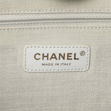 Chanel Navy Mixed Fibers Small Deauville Tote Handbags Chanel