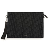 Christian Dior Black Oblique A5 Triangle Pouch