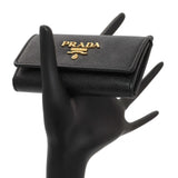 Prada Black Saffiano Key Holder Accessories Prada