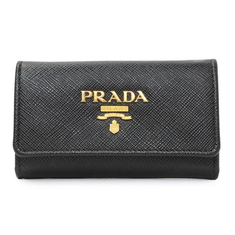 Prada Black Saffiano Key Holder Accessories Prada