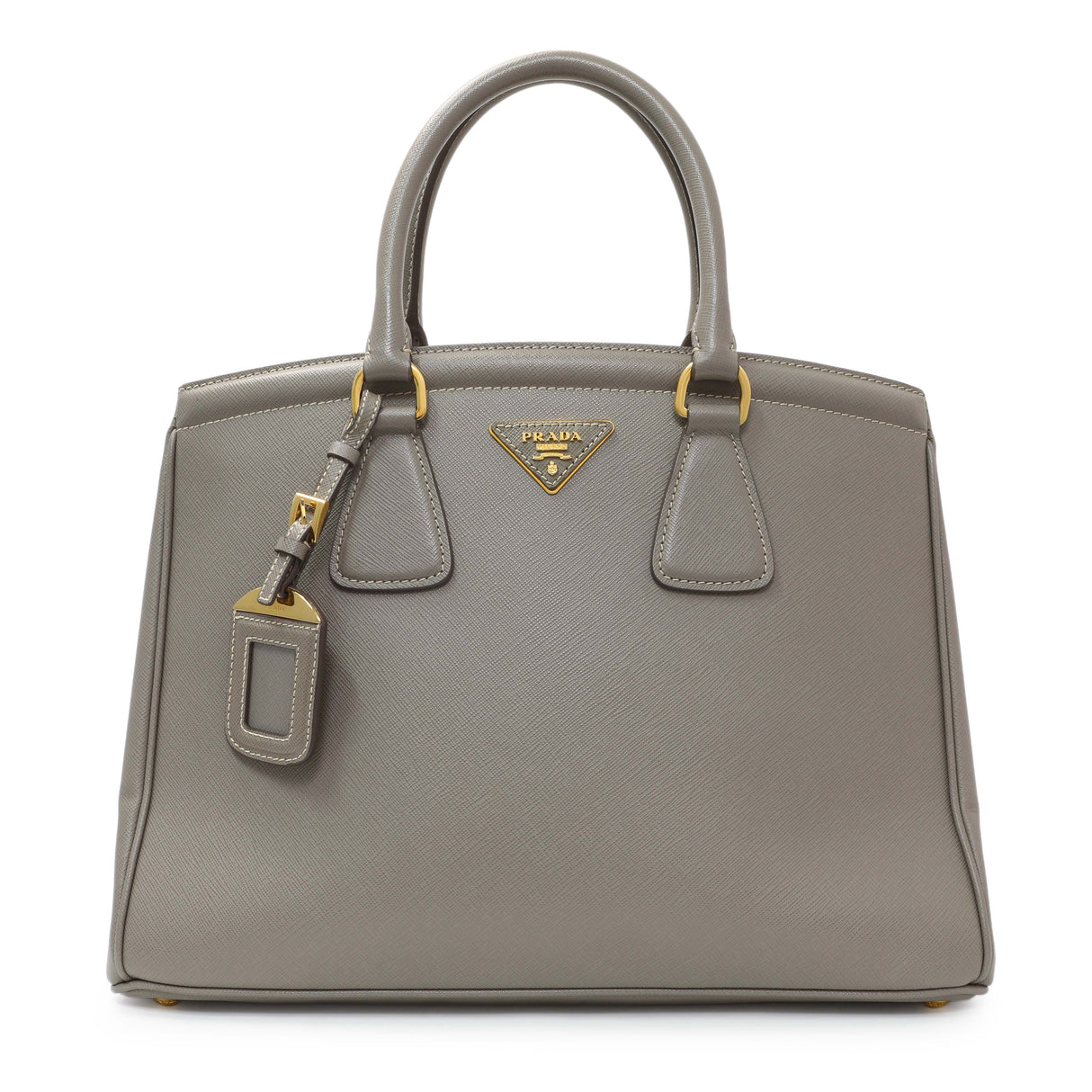 Prada Taupe Saffiano Lux Parabole Tote