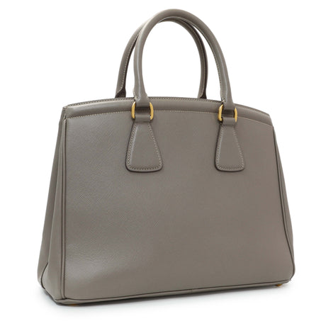 Prada Taupe Saffiano Lux Parabole Tote