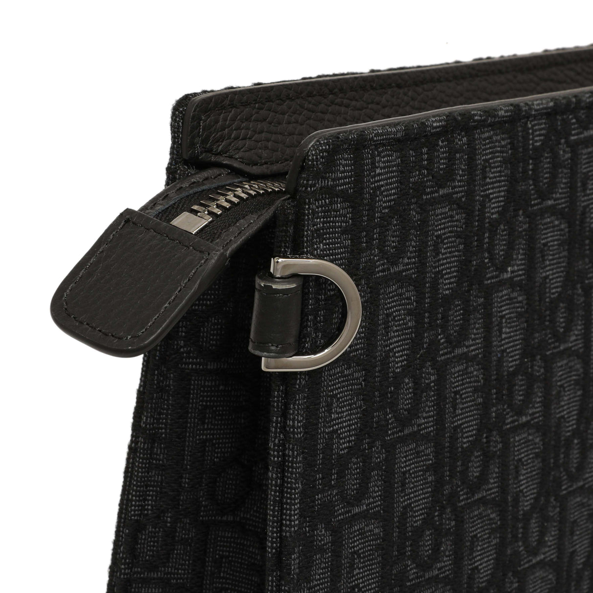 Christian Dior Black Oblique A5 Triangle Pouch