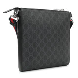 Gucci GG Supreme Monogram Web Small Flat Messenger Bag Handbags Gucci