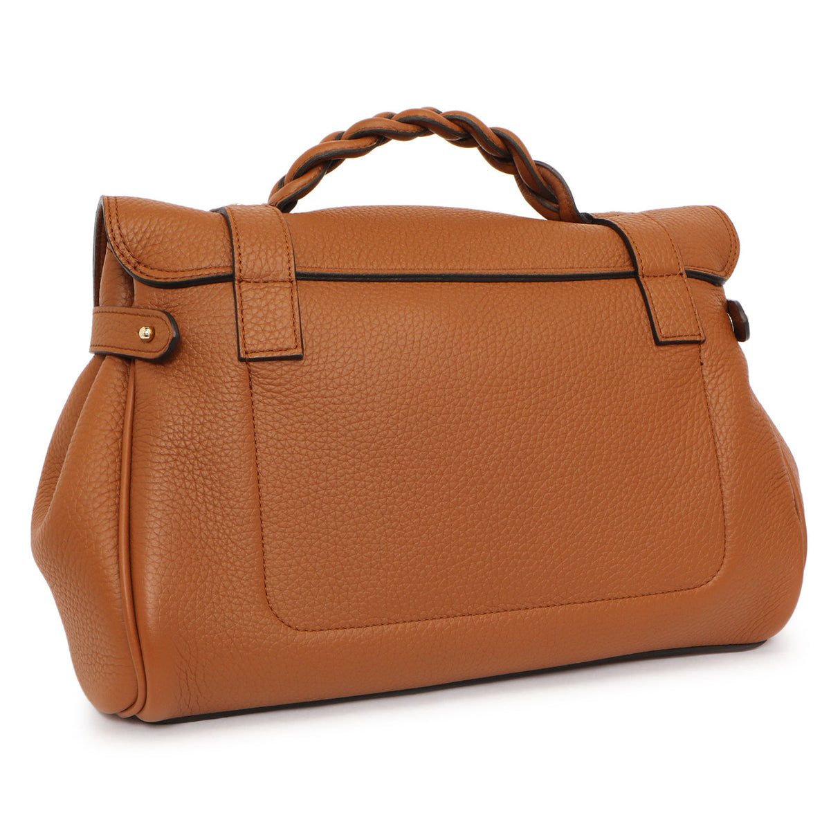 Mulberry Chestnut Grained Calfskin Medium Alexa