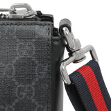 Gucci GG Supreme Monogram Web Small Flat Messenger Bag Handbags Gucci