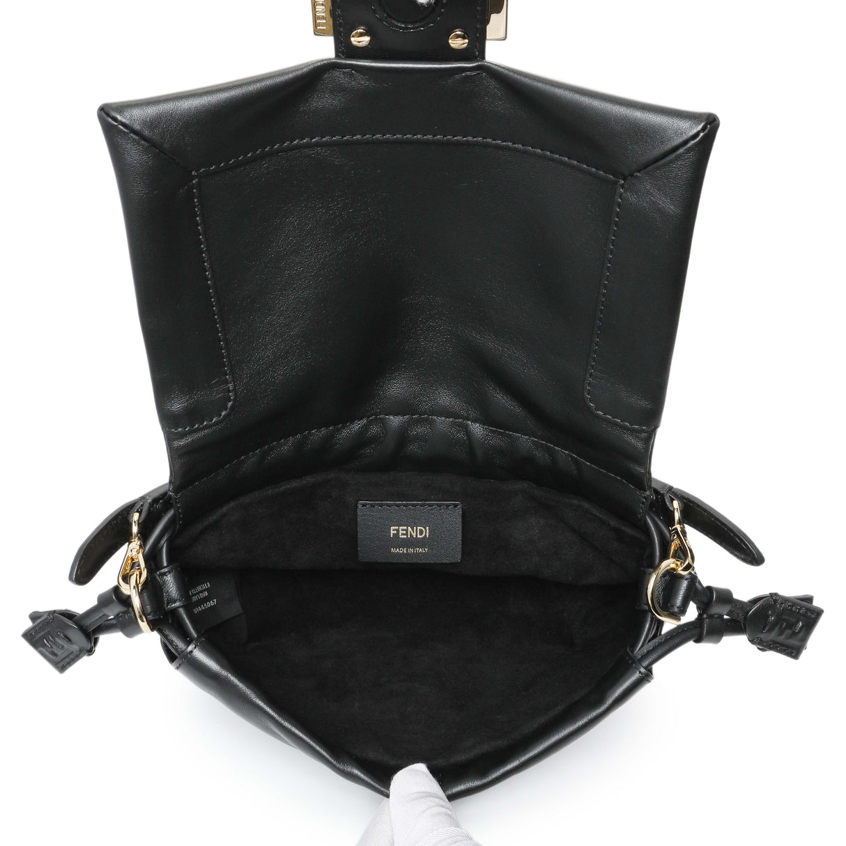Fendi Black Calfskin Mamma Baguette