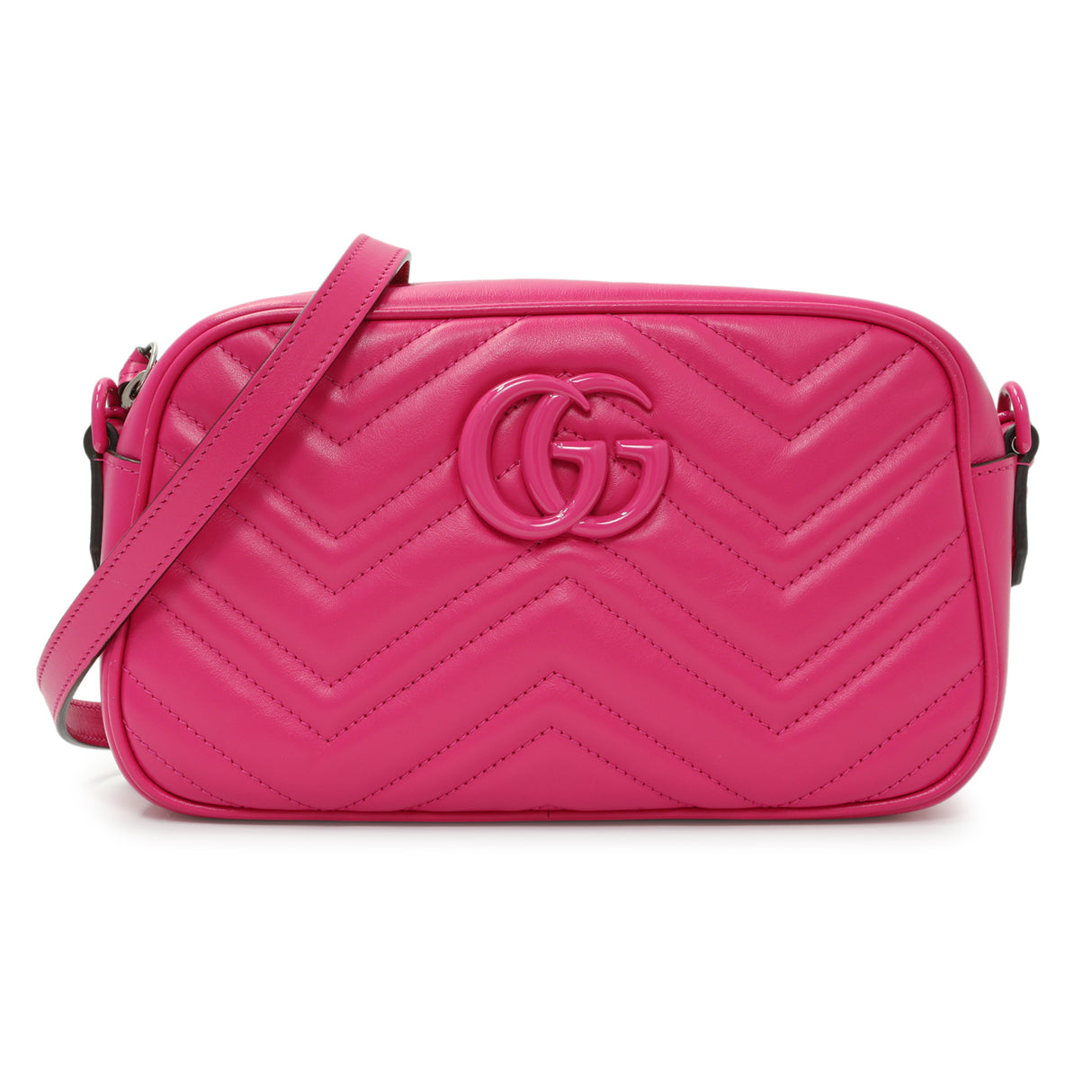 Gucci Fuxia Calfskin Marmont Chain Bag Handbags Gucci