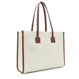 Burberry Canvas Smooth Calfskin Freya Tote Handbags Burberry