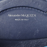 Alexander McQueen Blue Calfskin Mini Curve Bucket Bag Handbags Alexander McQueen