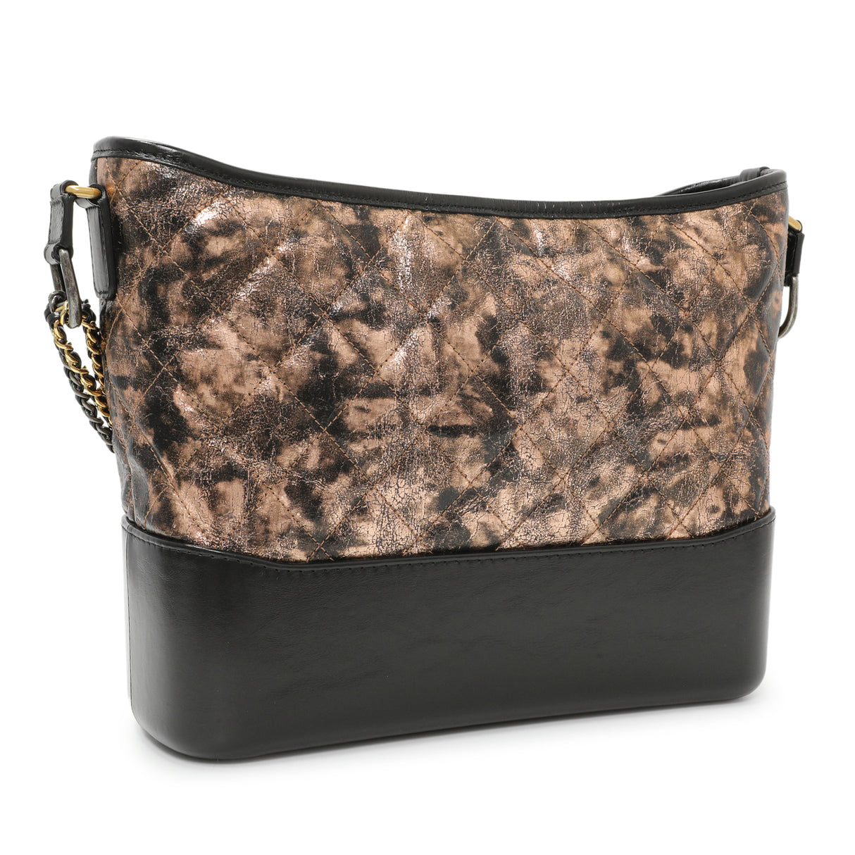 Chanel Metallic Crumpled Goatskin Quilted Medium Gabrielle Hobo Handbags Chanel