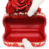 Alexander McQueen Lace Rose Knuckle Clutch