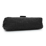 Fendi Black Zucchino Canvas Bagette Shoulder