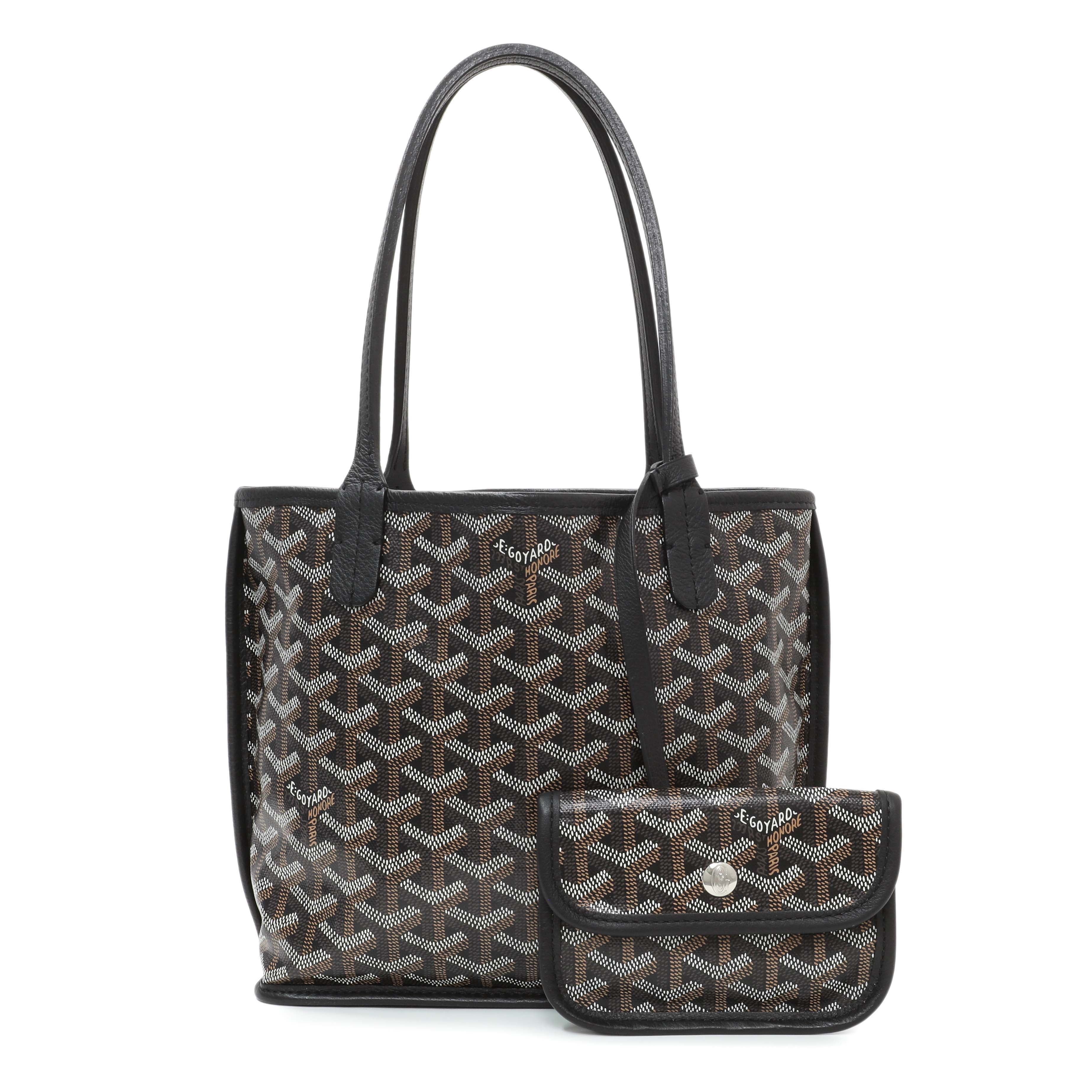 Goyard Black Goyardine Reversible Mini Anjou – Modaselle