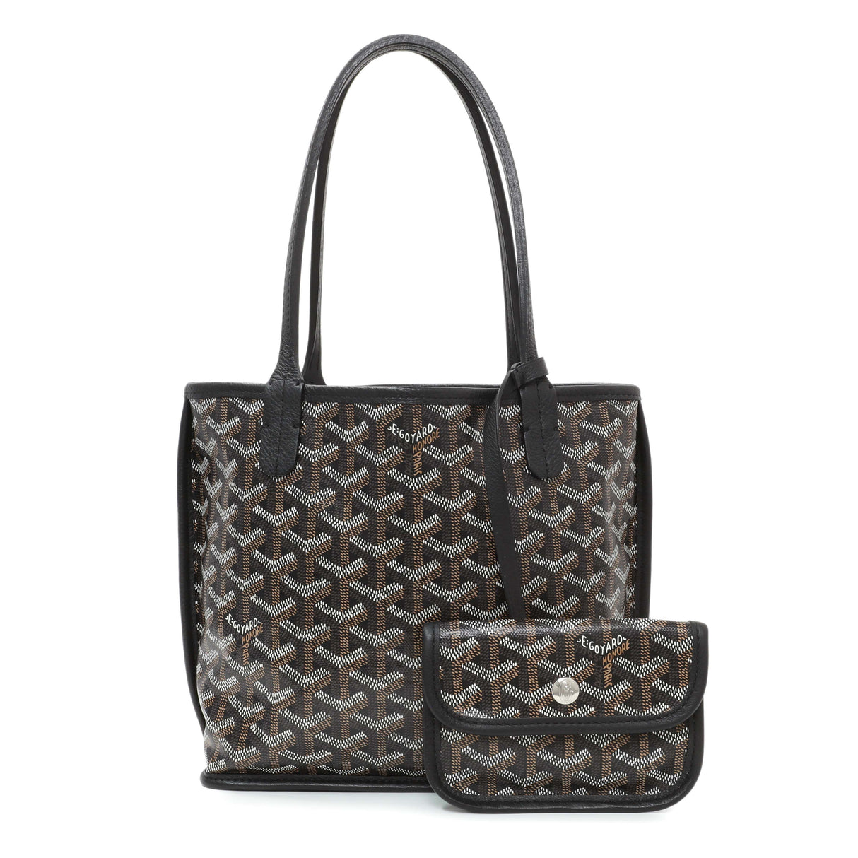 Goyard Black Goyardine Reversible Mini Anjou