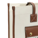 Burberry Canvas Smooth Calfskin Freya Tote Handbags Burberry
