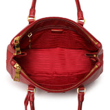 Prada Red Saffiano Small Galleria Double Zip Tote