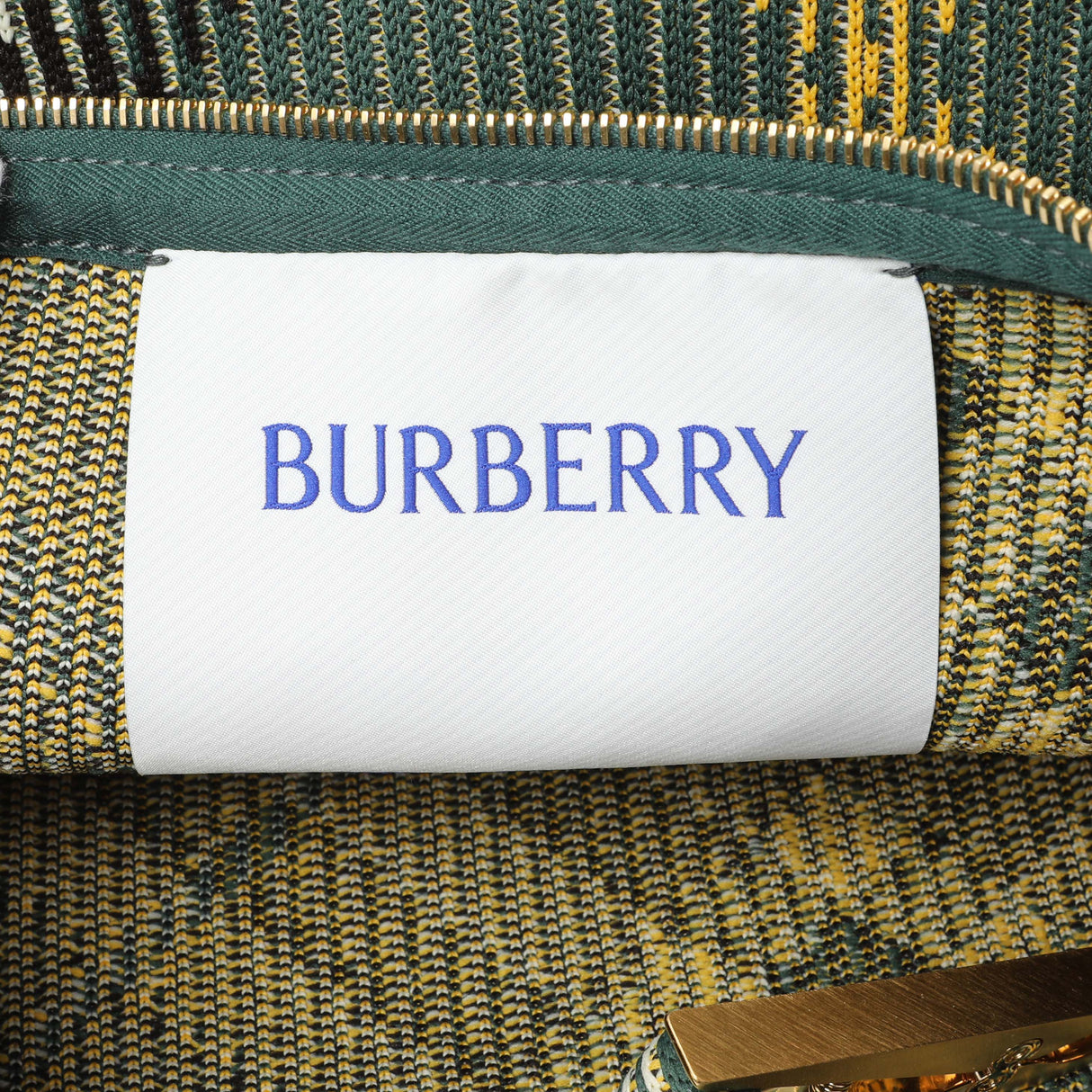 -6 items Thur Aug 20 ⬆️-Burberry Green Canvas Knitted Check Peg Medium Duffle Bag Handbags Burberry