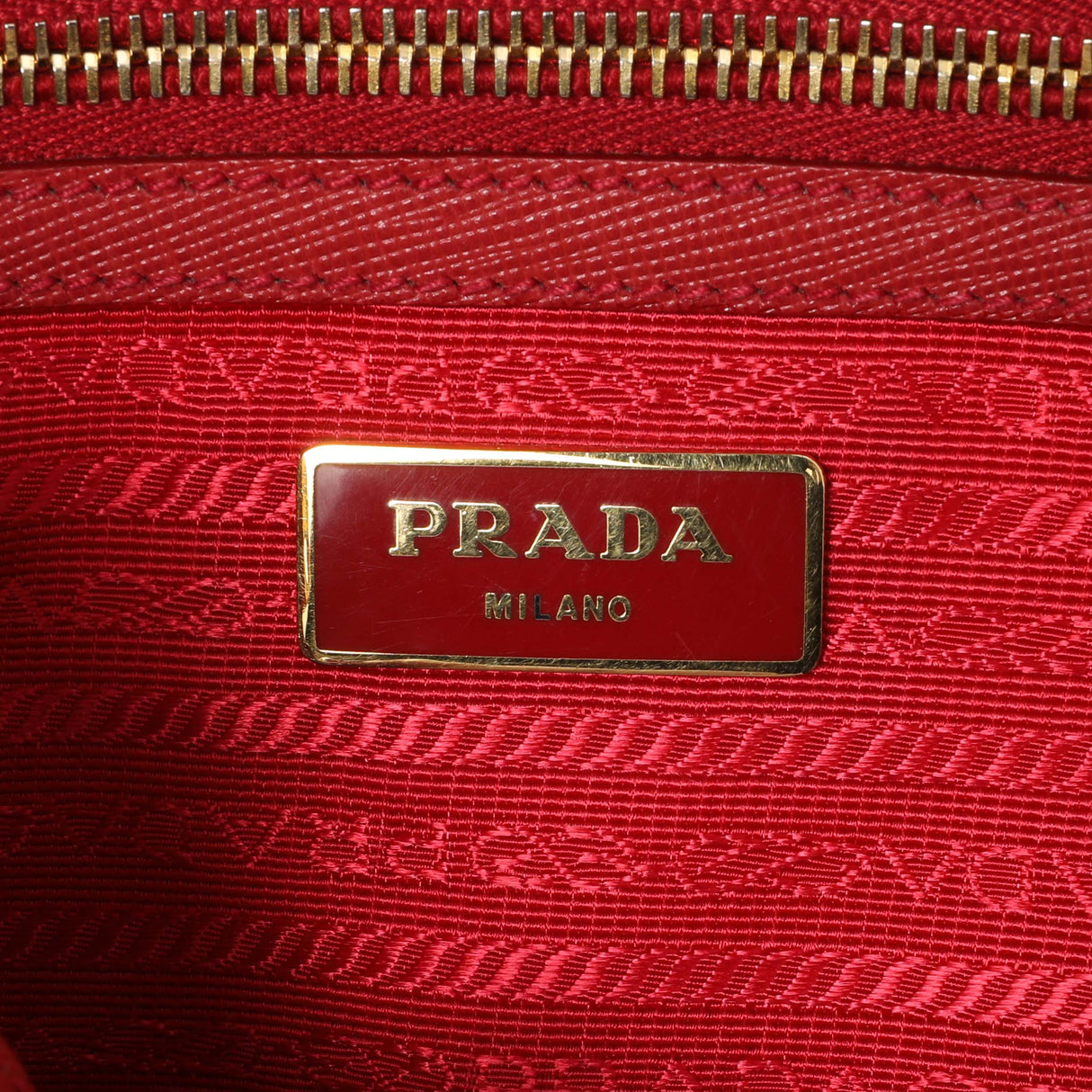 Prada Red Saffiano Small Galleria Double Zip Tote