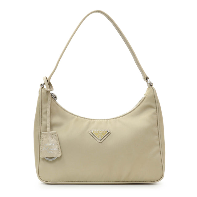 Prada Beige Re-Nylon Saffiano Mini Re-Edition 2005 Handbags Prada