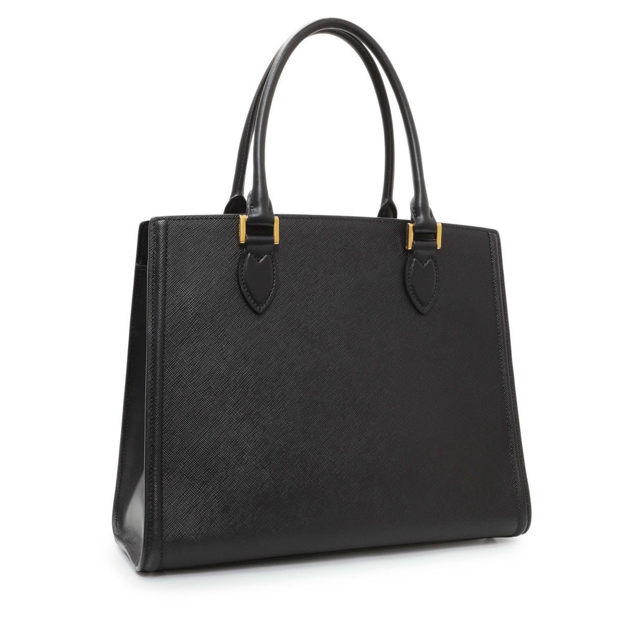 -temp-Prada Black Saffiano Soft Calfskin Tote Entrupy#6423TQW Modaselle