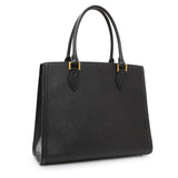 -temp-Prada Black Saffiano Soft Calfskin Tote Entrupy#6423TQW Modaselle