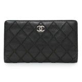 Chanel Black Calfskin Wild Stitch Wallet Accessories Chanel