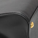 -temp-Prada Black Saffiano Soft Calfskin Tote Entrupy#6423TQW Modaselle