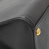 -temp-Prada Black Saffiano Soft Calfskin Tote Entrupy#6423TQW Modaselle