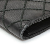 Chanel Black Calfskin Wild Stitch Wallet Accessories Chanel